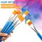 1 inch Flat Paint Brushes for Acrylic Painting,12 Pieces Large Synthetic Paint Brushes Bulk with Wooden Handle for Acrylic, Watercolor, Oil, Crafts, Face Body Art Robin
